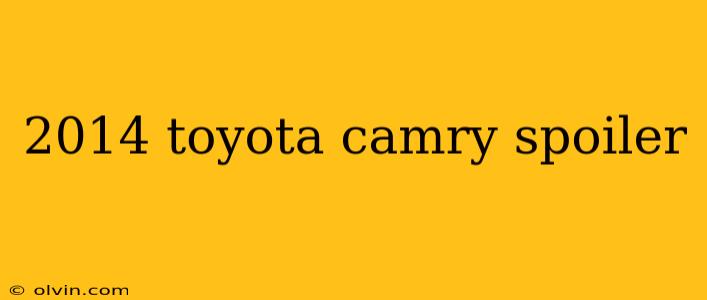 2014 toyota camry spoiler