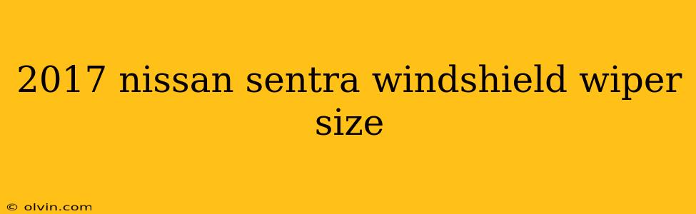 2017 nissan sentra windshield wiper size