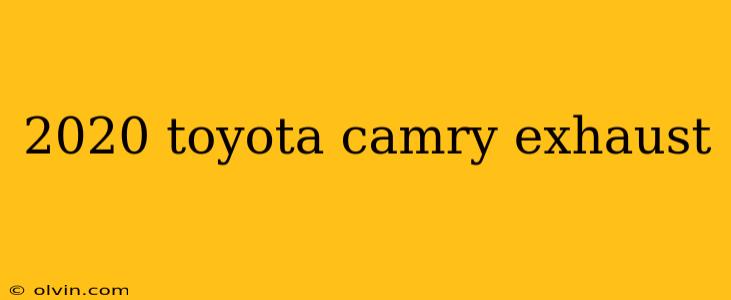 2020 toyota camry exhaust