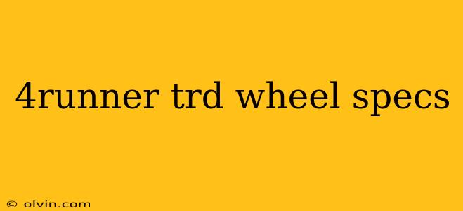 4runner trd wheel specs