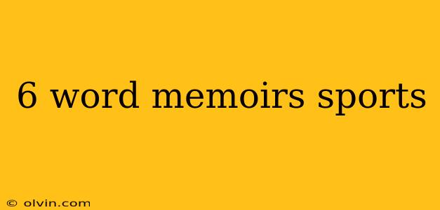 6 word memoirs sports