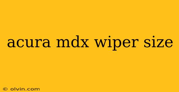 acura mdx wiper size