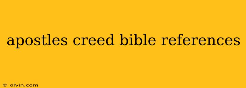 apostles creed bible references