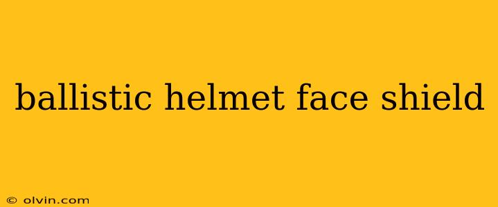 ballistic helmet face shield