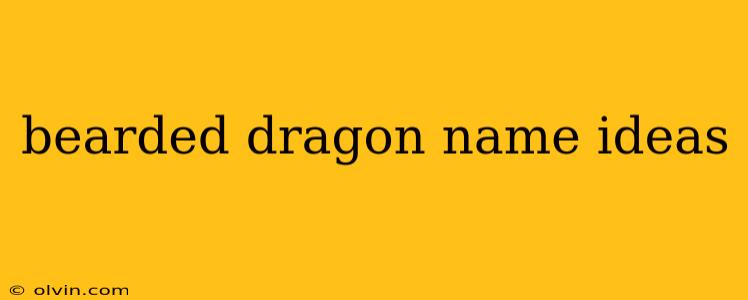 bearded dragon name ideas