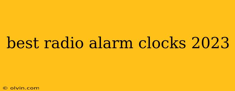 best radio alarm clocks 2023