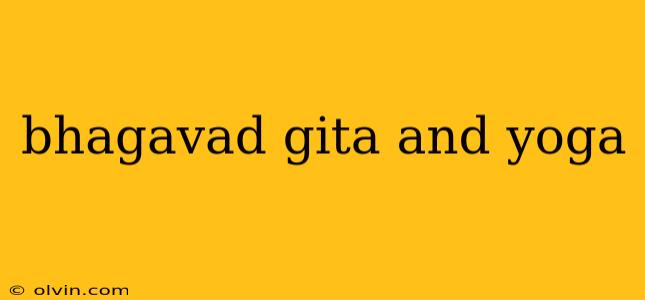 bhagavad gita and yoga