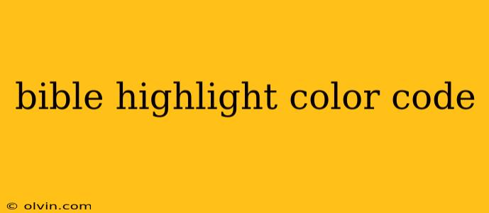 bible highlight color code