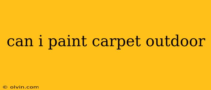 can i paint carpet outdoor