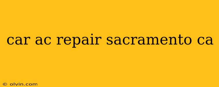 car ac repair sacramento ca