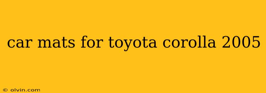 car mats for toyota corolla 2005