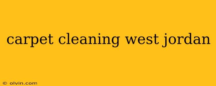 carpet cleaning west jordan