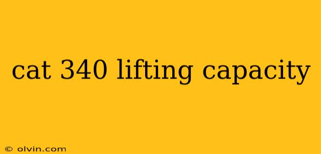 cat 340 lifting capacity