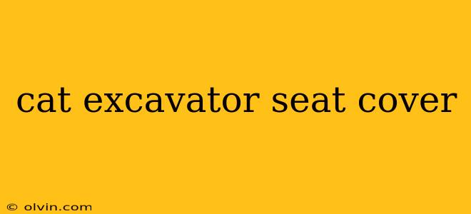 cat excavator seat cover