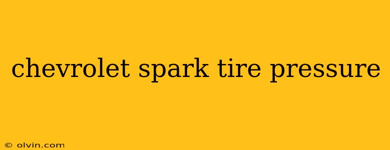 chevrolet spark tire pressure