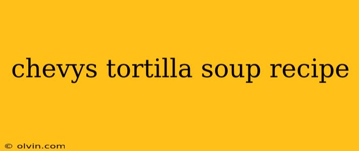 chevys tortilla soup recipe