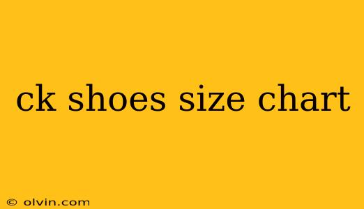 ck shoes size chart