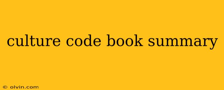 culture code book summary