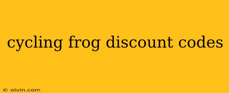 cycling frog discount codes