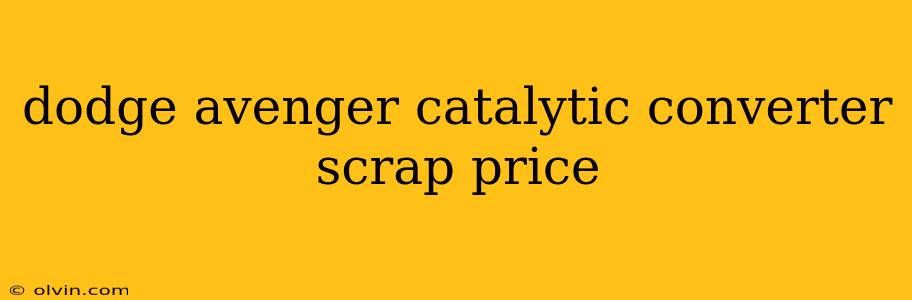 dodge avenger catalytic converter scrap price