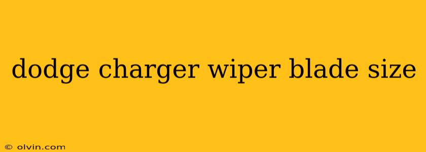 dodge charger wiper blade size