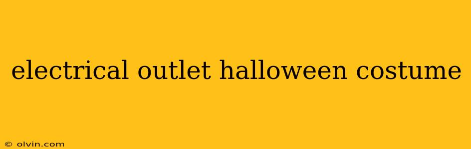 electrical outlet halloween costume