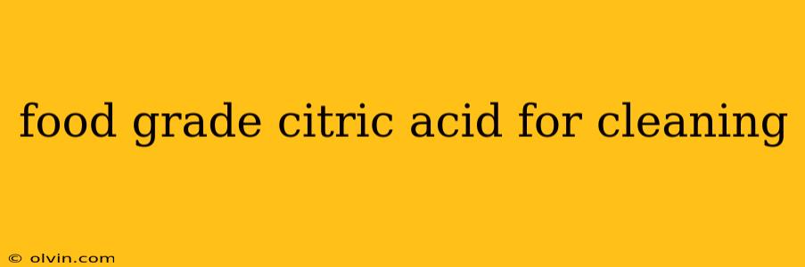 food grade citric acid for cleaning