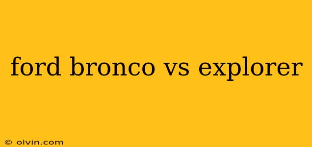 ford bronco vs explorer