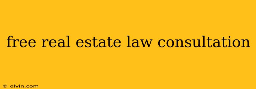 free real estate law consultation