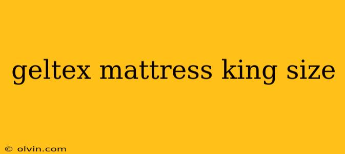 geltex mattress king size