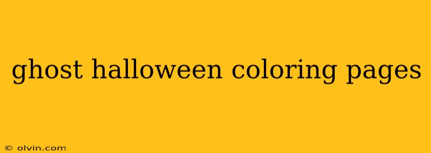 ghost halloween coloring pages