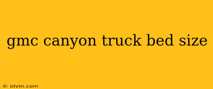 gmc canyon truck bed size