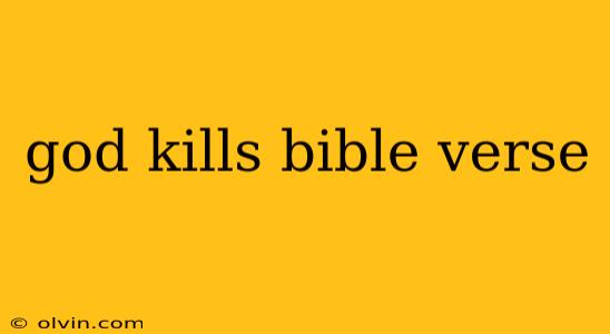 god kills bible verse