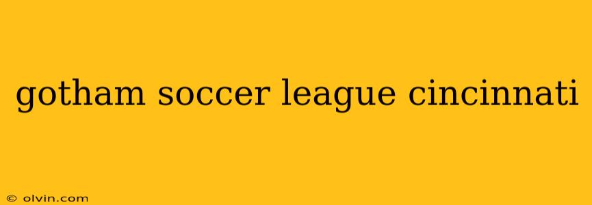 gotham soccer league cincinnati