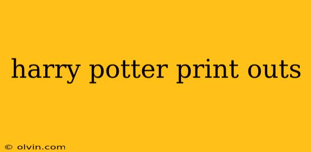 harry potter print outs