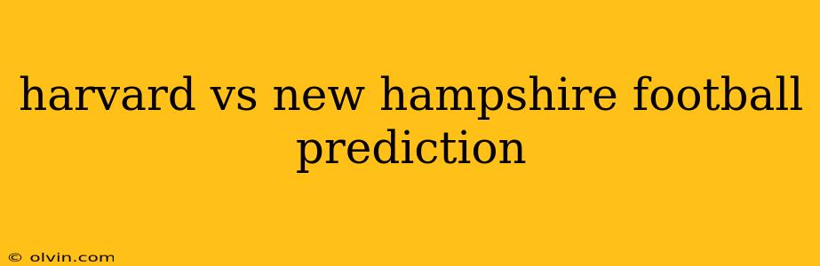 harvard vs new hampshire football prediction