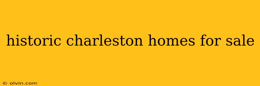 historic charleston homes for sale