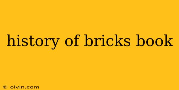 history of bricks book