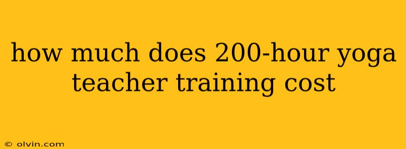 how much does 200-hour yoga teacher training cost