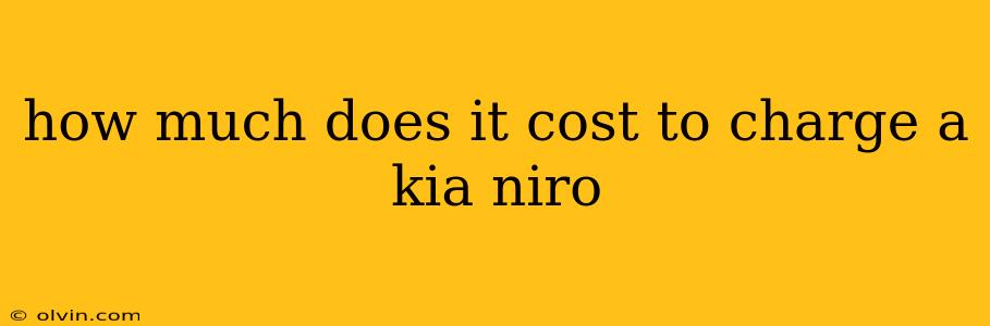 how much does it cost to charge a kia niro