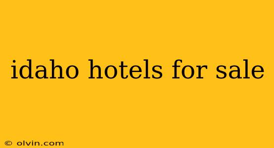 idaho hotels for sale