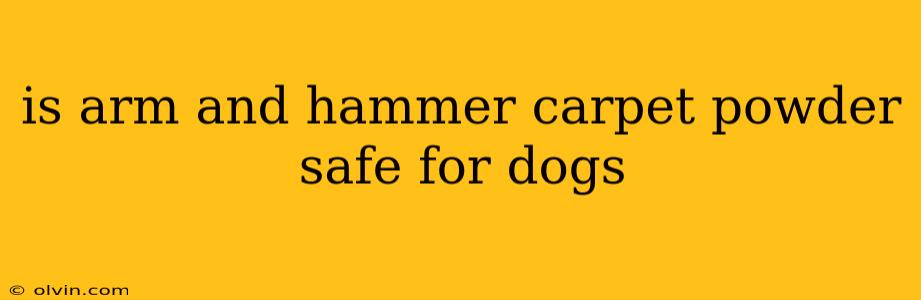 is arm and hammer carpet powder safe for dogs