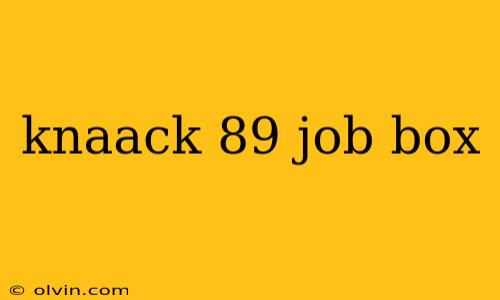 knaack 89 job box