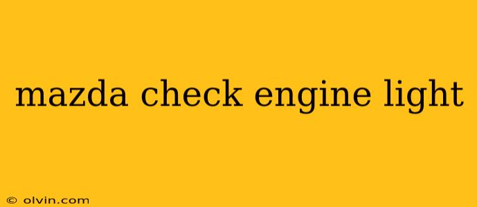 mazda check engine light