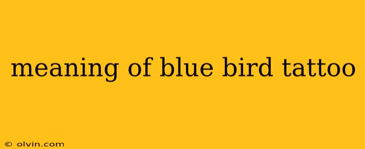 meaning of blue bird tattoo