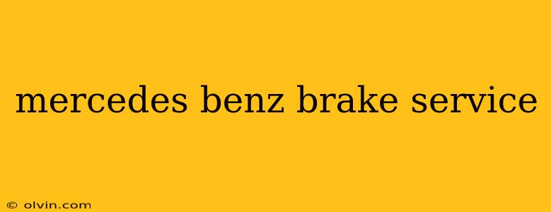 mercedes benz brake service