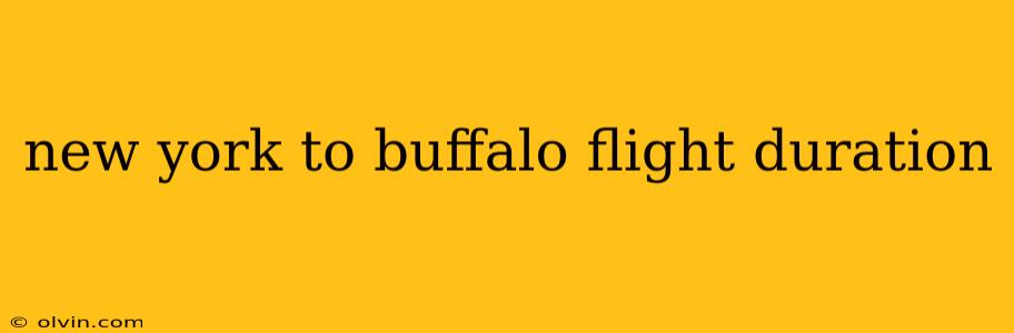 new york to buffalo flight duration