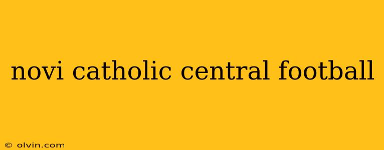 novi catholic central football