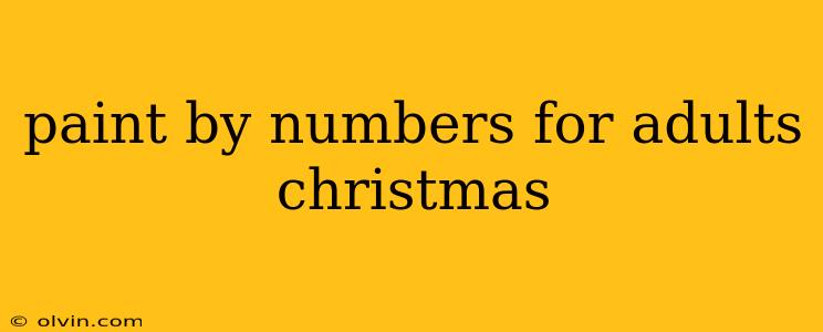 paint by numbers for adults christmas