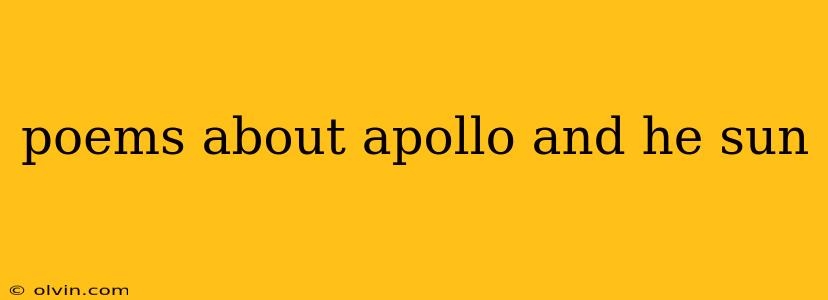 poems about apollo and he sun